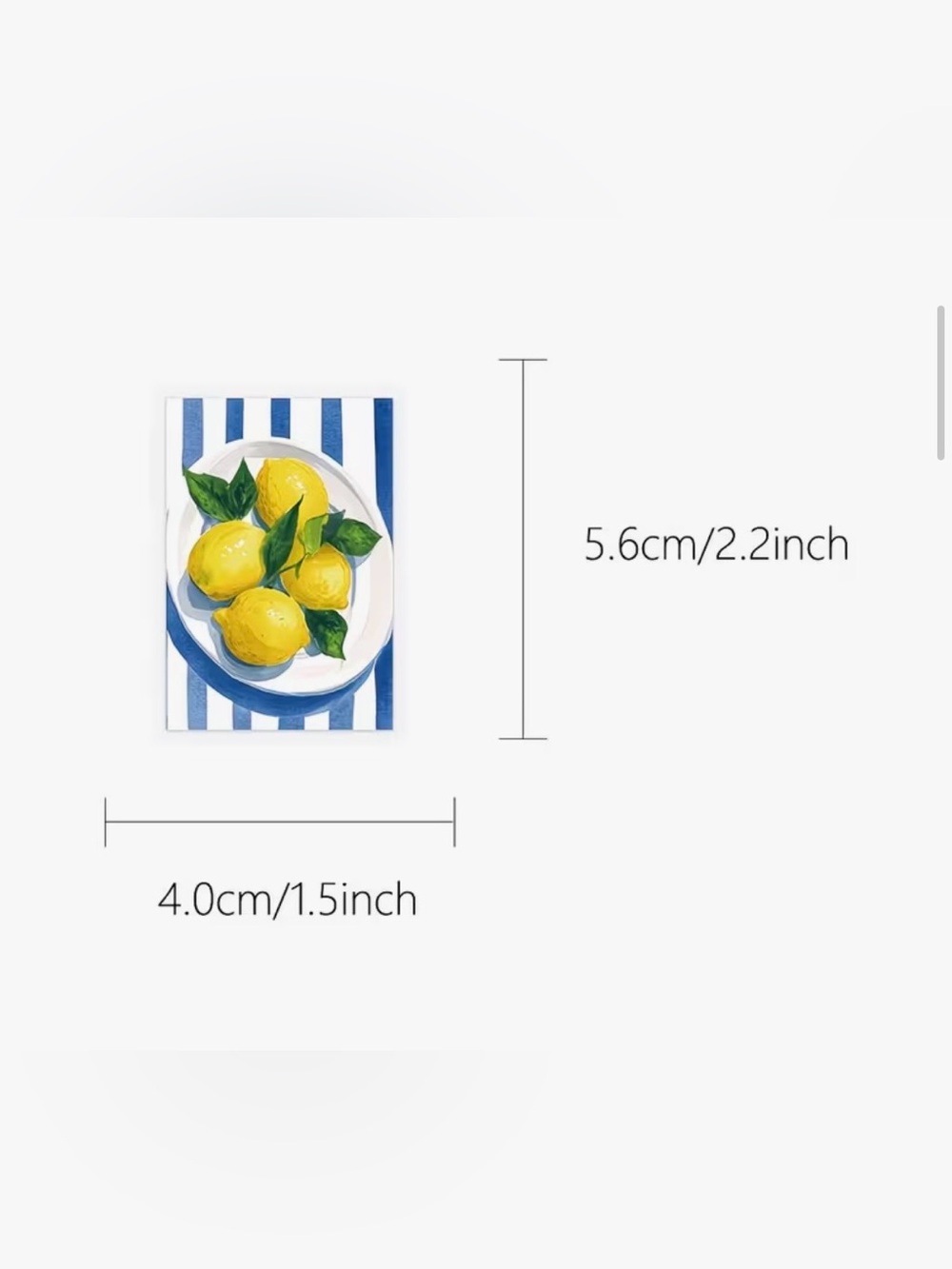50 Blue & Yellow Lemon Stickers Mediterranean Citrus Drinks Fruit Tote Pie - Picture 9 of 9